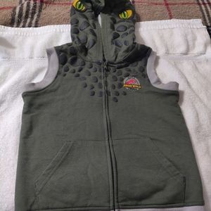 Jurassic Park zip up hoodie vest